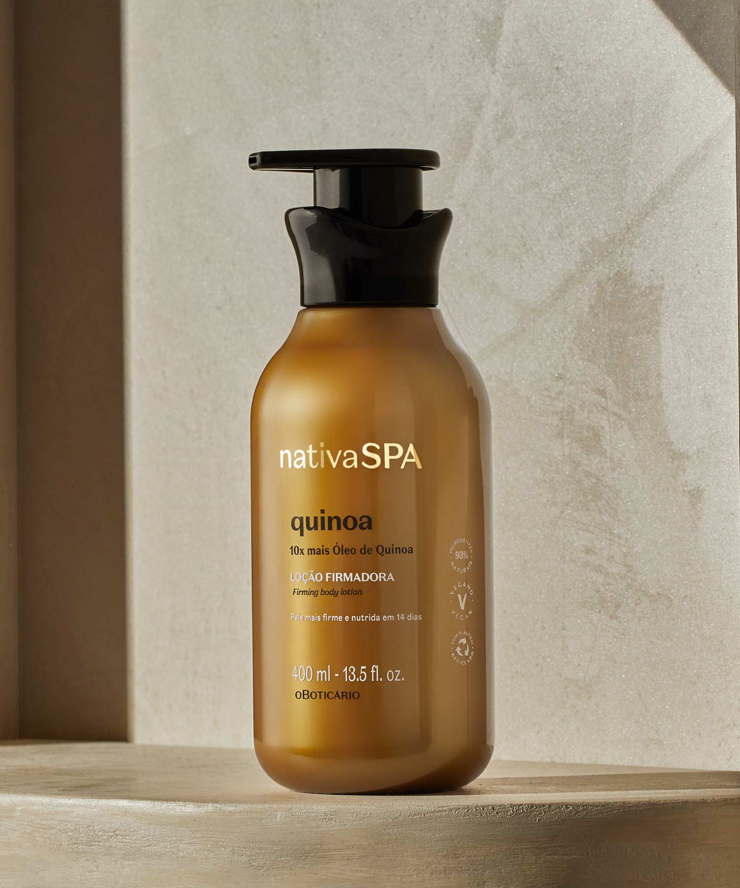 QuinoaUma fragrância confortável, duradoura e marcante para te proporcionar momentos incríveis de beleza e autocuidado com o poderoso óleo de quinoa.