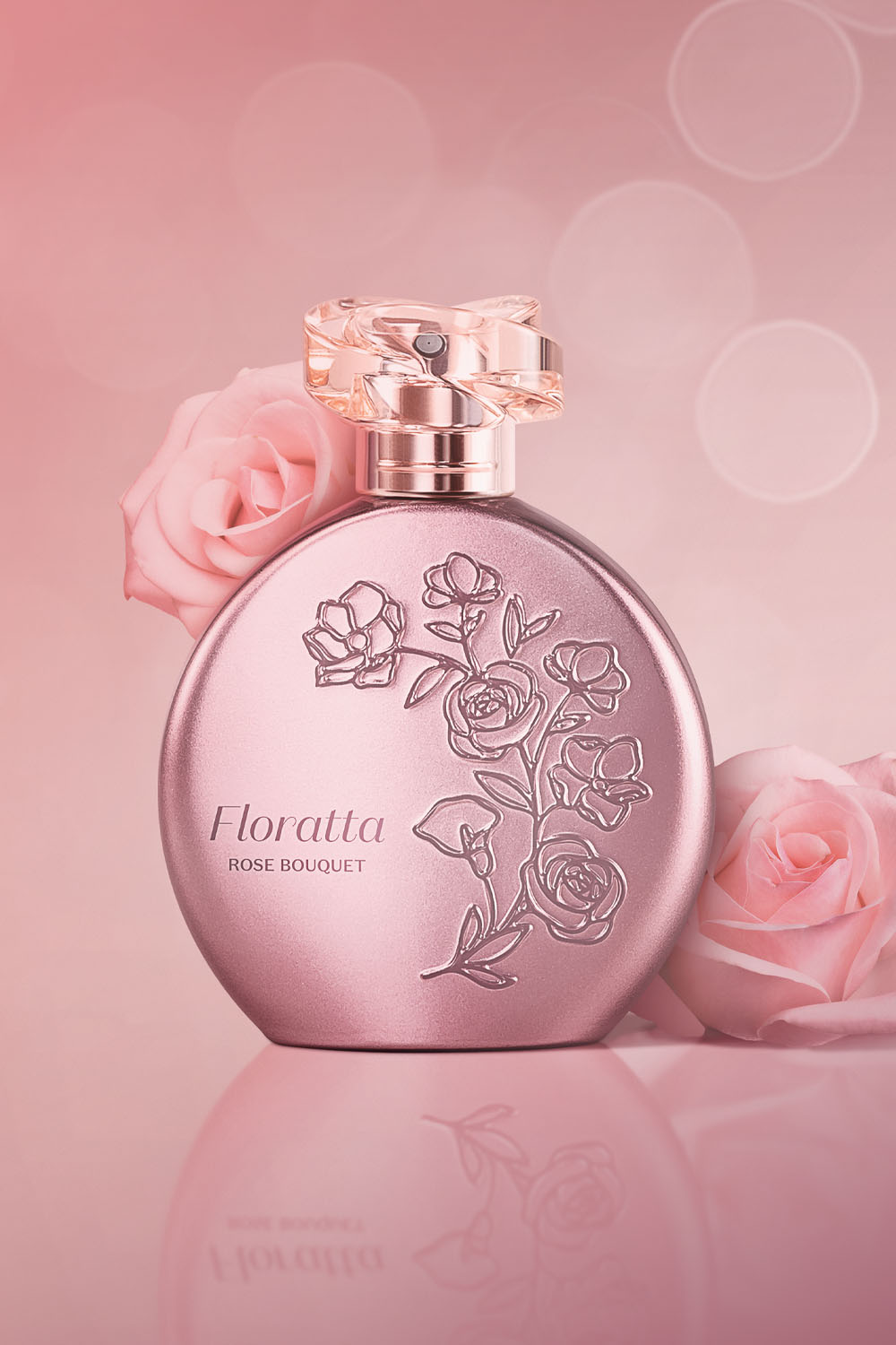 Floratta Rose BouquetUma fragrância delicada e marcante. O seu acorde celebra a junção da delicadeza da rosa com a potência da gardénia, resultando num aroma moderno que exala feminilidade e frescura.