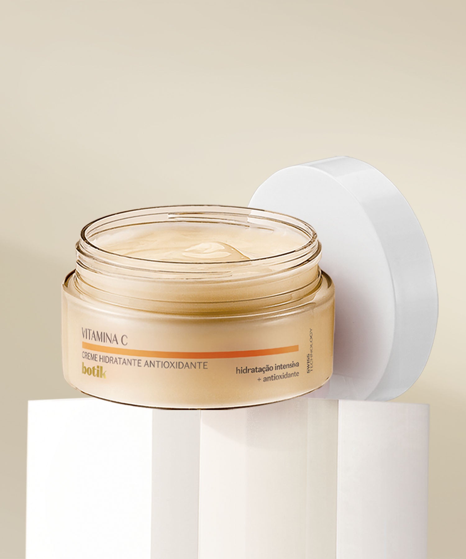 Botik Vitamina C Creme Hidratante Facial, 45gEm 4 semanas: pele mais iluminada, aveludada e hidratada