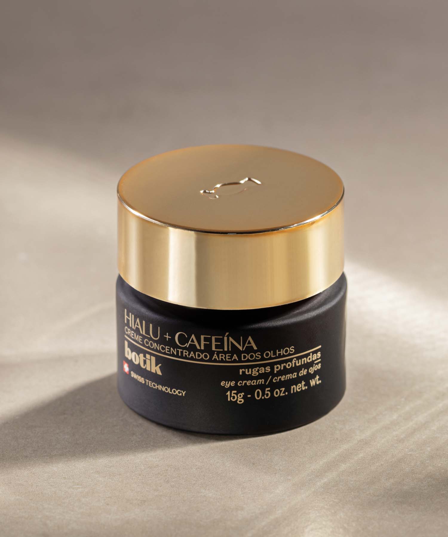Creme Concentrado para a área dos olhos Botik com Ácido Hialurónico e CafeínaEm 4 semanas: minimiza as olheiras, papos na zona ocular e rugas profundas