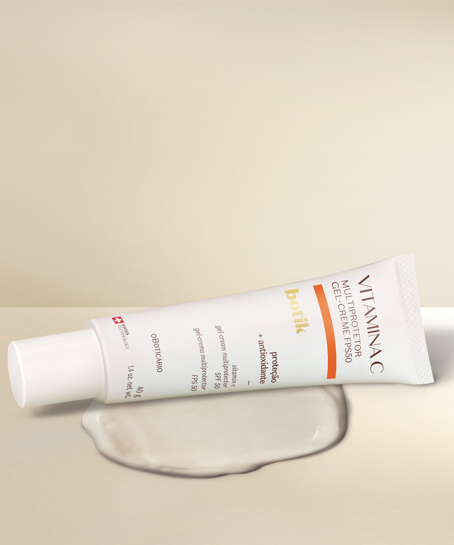 Botik Vitamina C Multiprotetor Gel Creme FPS50Em 4 semanas: potencia a luminosidade natural da pele e reduz a aparência dos sinais de cansaço