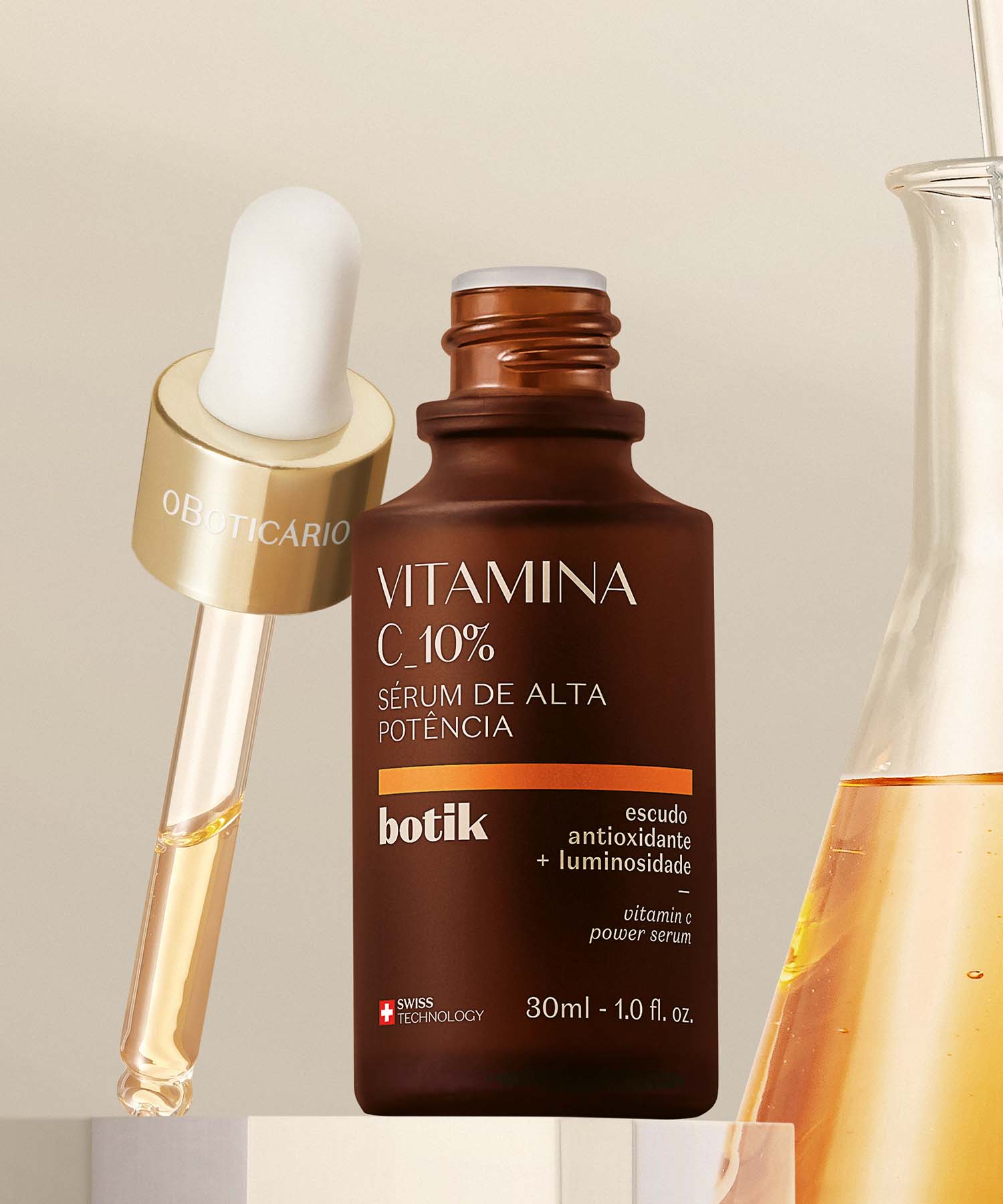 Botik Vitamina C 10% Sérum de Alta Potência, 30mlEm 4 semanas: potencia a luminosidade natural da pele e reduz a aparência dos sinais de cansaço