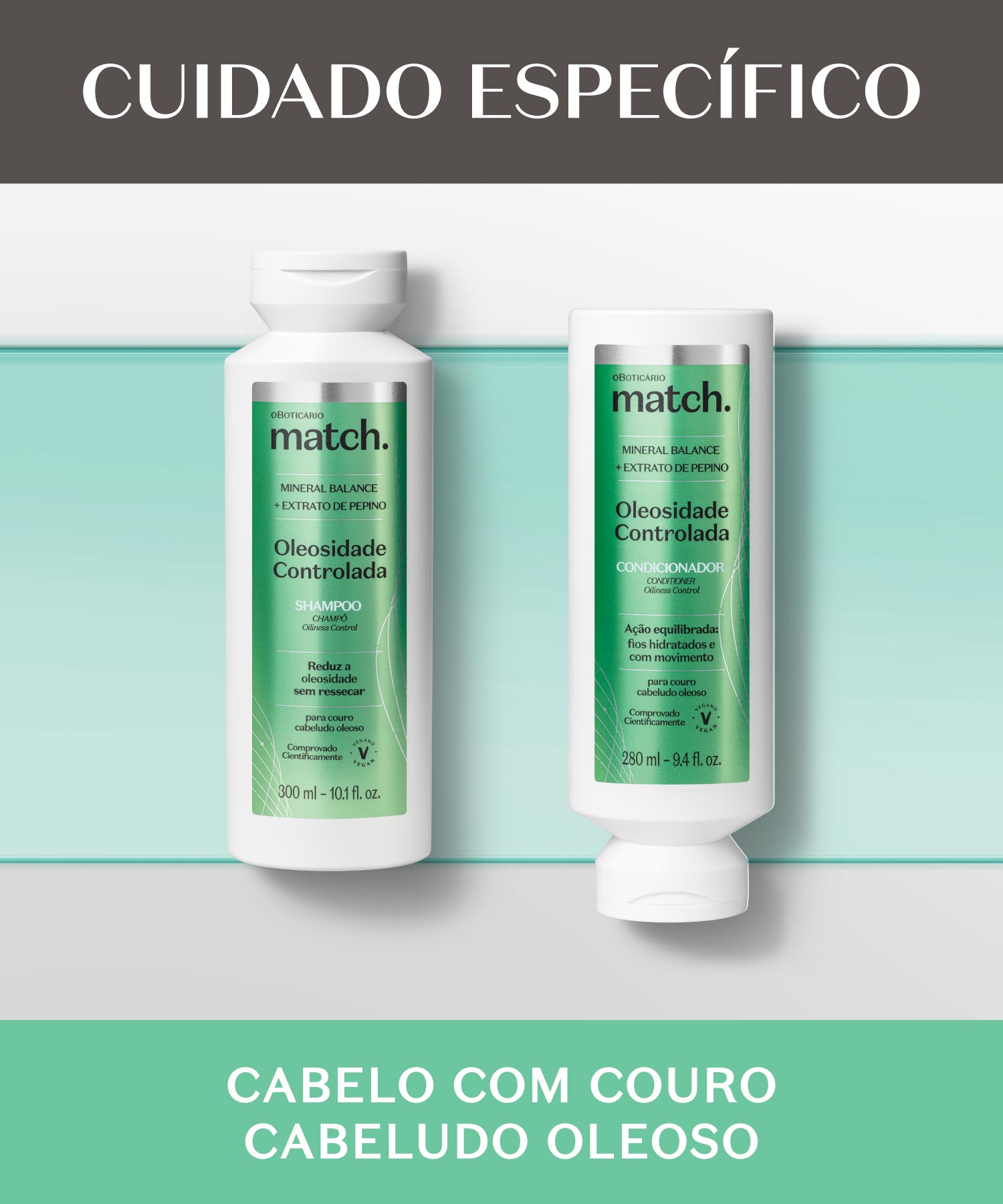 OLEOSIDADE CONTROLADASensação de cabelo recém lavado por 24h