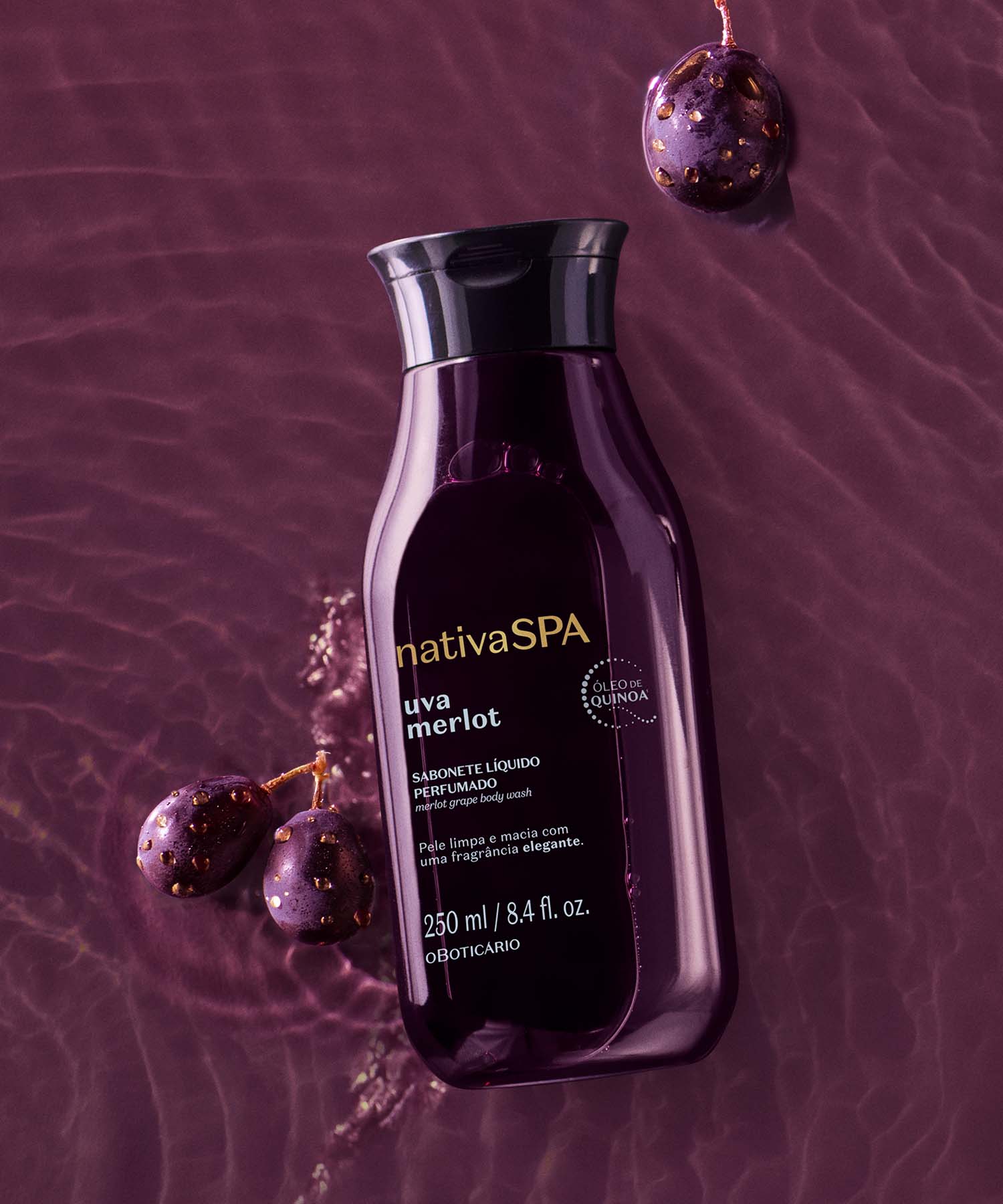 Sabonete líquido perfumado Com espuma cremosa e envolvente, deixa a pele macia e perfumada. Adequado para corpo e rosto. 