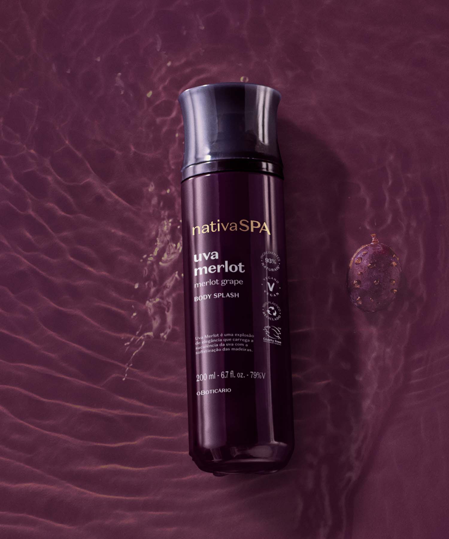 Body SplashUma fragrância magnética e envolvente que promove confiança¹ com o exclusivo Acorde Merlot Essence. ¹Fragrância desenvolvida com neurociência