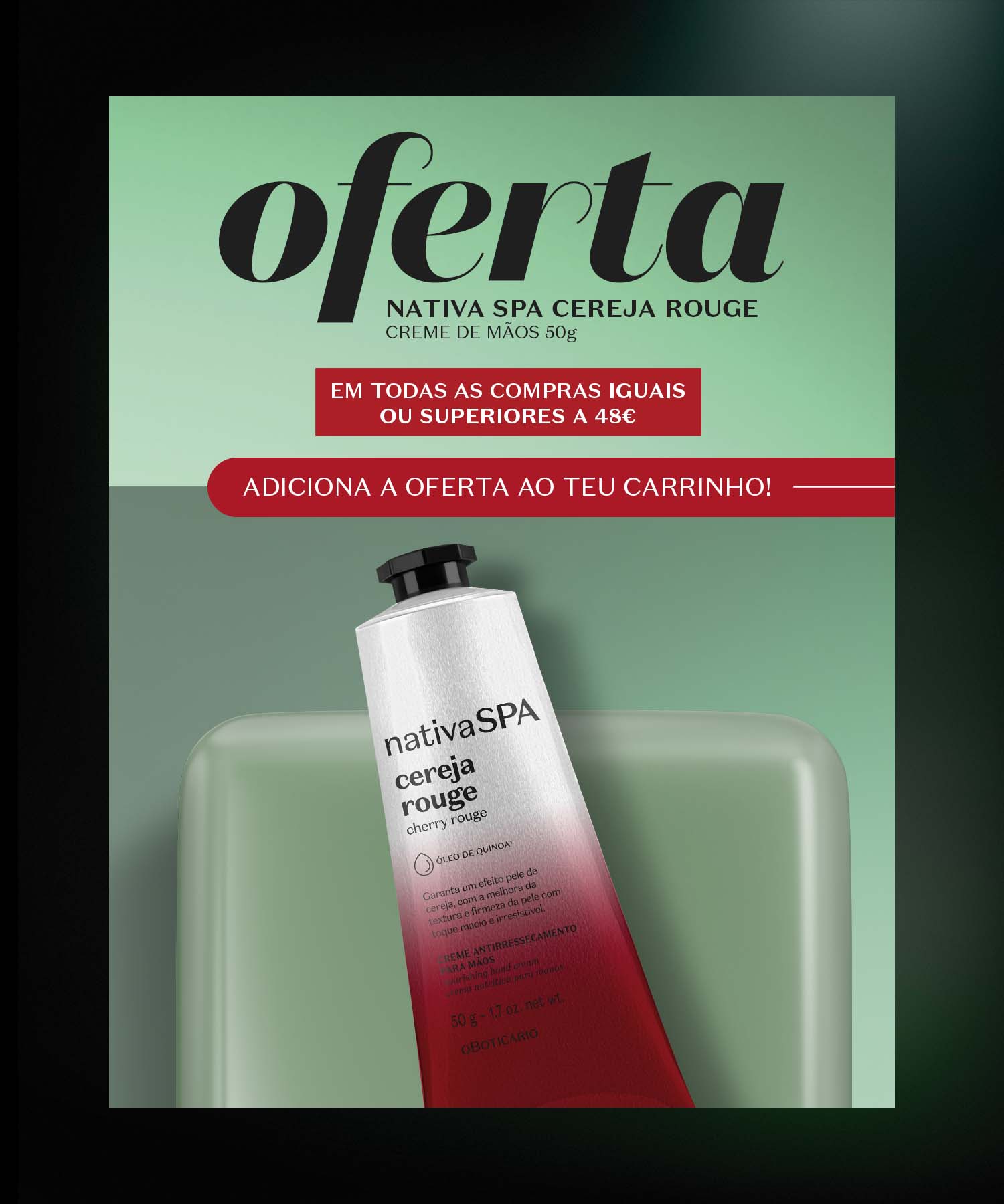 Oferta em compras iguais ou superiores a 48€