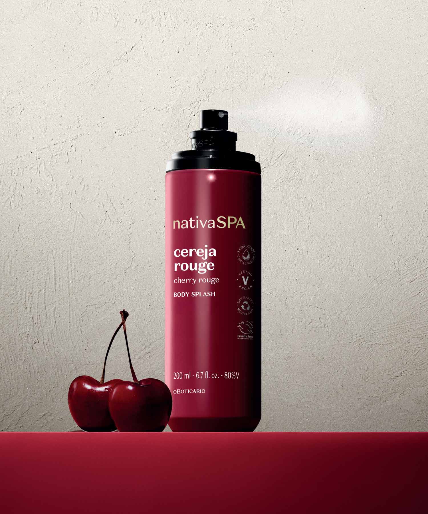 Body Splash Ainda mais potência olfativa e sedução numa fragrância instigante e indulgente, com o exclusivo acorde Sexy Cherry: ingredientes que entregam os aspectos licorosos e suculentos da cereja!