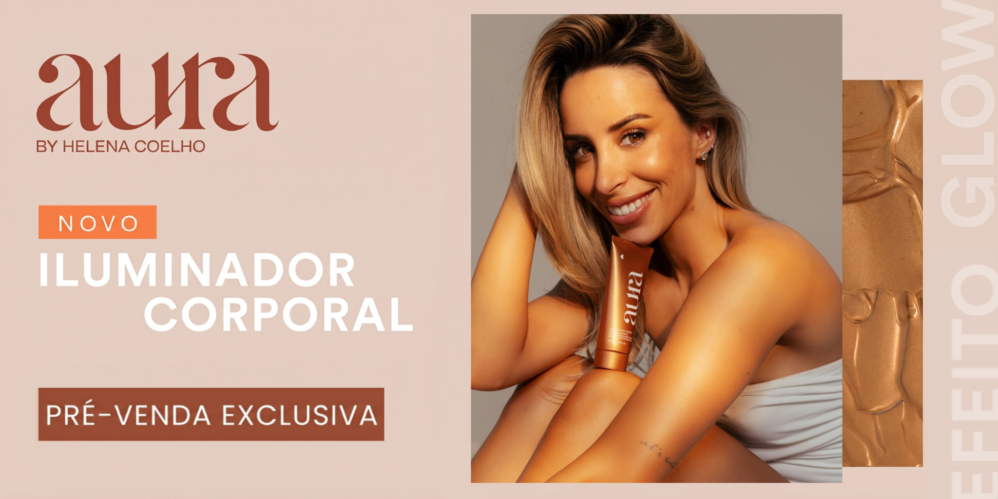 Queres ser uma das primeiras pessoas a experimentar o novo Iluminador de Corpo e Rosto Aura? Inscreve-te já e garante acesso exclusivo à pré-venda nos dias 1 e 2 de junho. Não deixes esgotar!